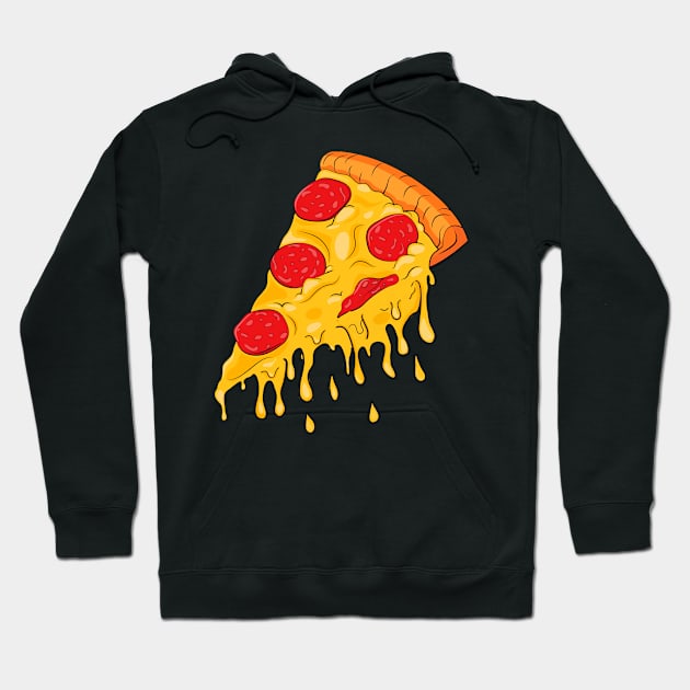 melting pizza graphic sublimation Hoodie by Babyborn